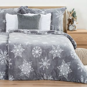 Lenjerie de pat din microflanel 4Home Silent Snowfall, 140 x 220 cm, 70 x 90 cm imagine
