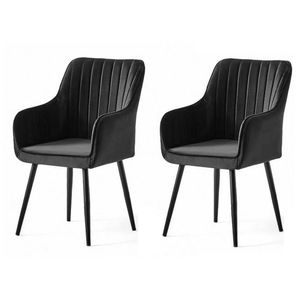 Set de scaune de sufragerie Nova Black and Black, 2 buc., negru imagine