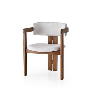 Scaun de sufragerie CO Cream and Walnut, crem deschis imagine