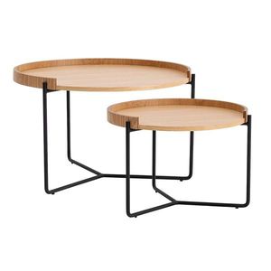 Măsuță auxiliară Mandy Natural, 2 buc., naturală imagine