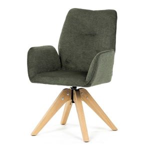 Scaun de sufragerie DCH-C2148 GRN2 cu materialimpermeabil, verde imagine