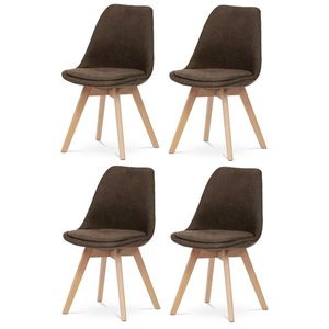 Set de scaune de sufragerie CT-751 BR2, 4 buc., maro imagine