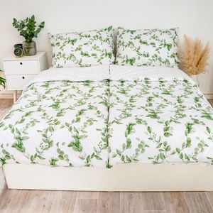 Stanex Lenjerie de pat din bumbac Eucalipt, reversibilă, 140 x 200 cm, 70 x 90 cm imagine