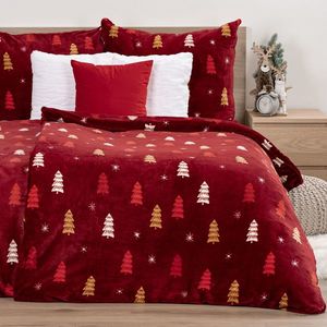 Lenjerie de pat din microflanel 4Home Crimson Woods, 140 x 200 cm, 70 x 90 cm imagine