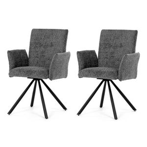 Set de scaune de sufragerie cu mecanism deîntoarcere DCH-W1117 GREY2, 2 buc., gri imagine