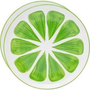 Altom Set de farfurii ceramice Tropicana lime 20cm, 2 bucăți, verde imagine
