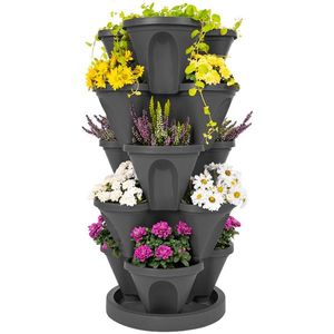 Cascadă pentru flori 4Home din 5 piese, antracit, antracit, 5 etaje imagine