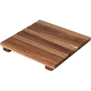 Suport pentru pahare Excellent Houseware din lemnde acacia 18 x 18 x 2 cm imagine