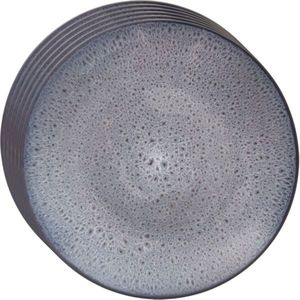 Orion Set de farfurii ceramice adânci Glaze violet 27 cm, 6 buc., mov imagine