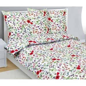 Bellatex Lenjerie de pat din bumbac Mac roșu, 140x 200 cm, 70 x 90 cm imagine