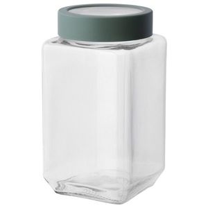 Altom Cutie din sticlă cu capac, 1 l, verde, 1000 ml imagine