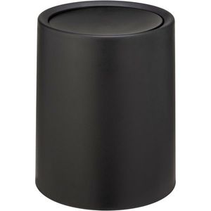 Wenko Coș de gunoi cu capac basculant Atri 6 l, negru, negru imagine