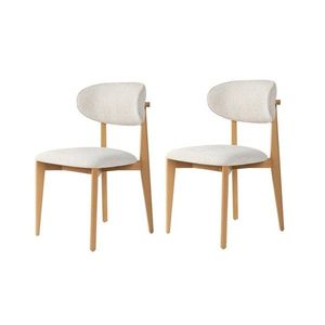 Set de scaune de sufragerie Lionte White and LightOak, 2 buc., alb imagine