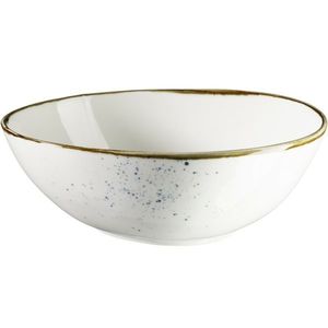 Mäser Bol oval Pintar Alb cu puncte albastre 22 x19 cm, albastru, L imagine