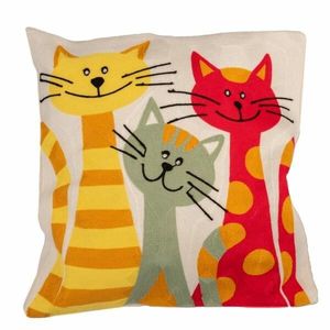 Față de pernă tricotată Pisici, 45 x 45 cm imagine