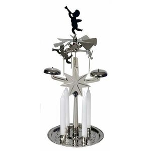 Suport îngerași cu clopoței DE Luxe argintiu, argintiu imagine