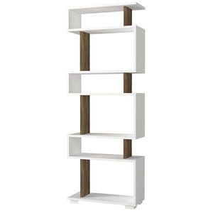 Bibliotecă Blok White Walnut, maro imagine
