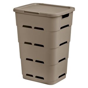 Tontarelli Coș pentru rufe murdare MAYA 45 l, maro, maro imagine