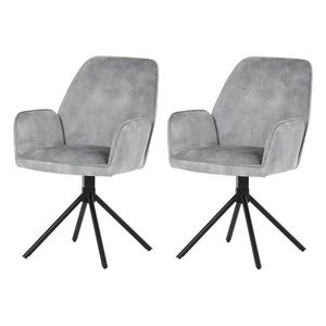 Set de scaune de sufragerie HC-511 SIL4, 2 buc., gri imagine