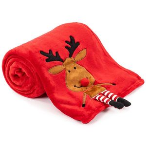 Pătură de Crăciun 4Home Happy Reindeer, 150 x 200cm imagine