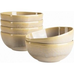 Mäser Set de boluri Cordelia Sand Textura 16 cm, 6 buc., maro deschis imagine