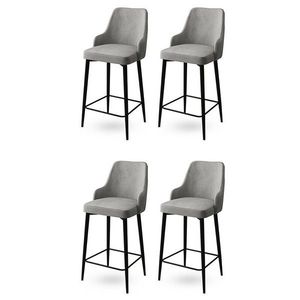 Set de scaune de bar Enox Grey, 4 buc., gri, 4 buc imagine