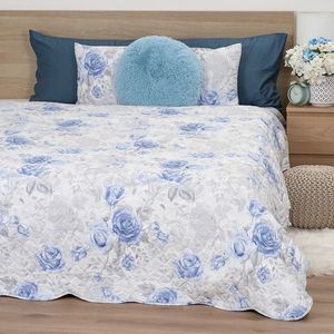 Cuvertură de pat 4Home Roses in blue, 220 x 240 cm+ 2x 40 x 40 cm imagine