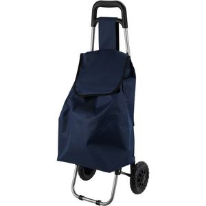 Geantă de cumpărături cu roți 33 l, 53 x 31 x 18cm, albastră, albastru imagine