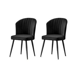 Set de scaune de sufragerie Rubi Black and Black, 2 buc., negru imagine