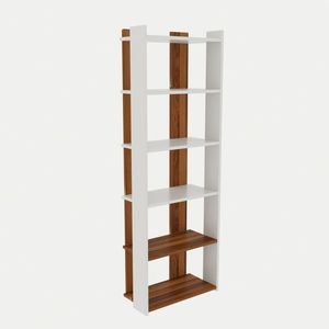 Bibliotecă Sakran White and Walnut imagine