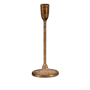 Sfeșnic metalic pe soclu, înălțime 23 cm, auriu, 23 cm imagine