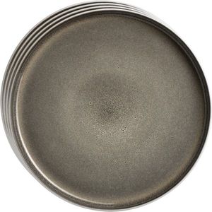 Set de farfurii plate Mäser Lunaria Brown 26 cm, 4 bucăți, maro imagine