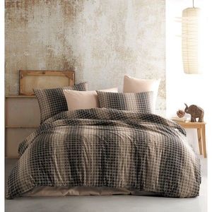 BedTex Lenjerie de pat din bumbac Oberon maro, 220 x 200 cm, 2 bucăți 70 x 90 cm, maro imagine