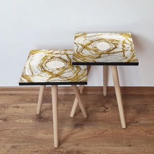 Măsuță auxiliară 2SHP Beige, 2 buc., bej imagine