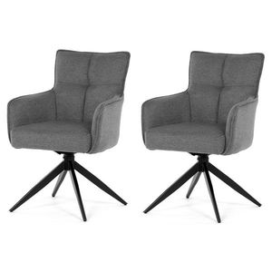 Set de scaune de sufragerie cu mecanism deîntoarcere DCH-P3170 GREY2, 2 buc., gri imagine