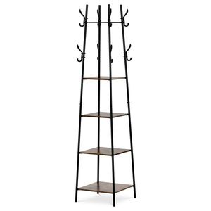 Cuier cu rafturi GD-170 OLW, lemn vechi, maro închis imagine