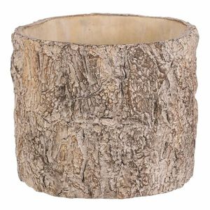 Cutie pentru flori imitație de scoarță de copac, 21 x 21 x 17 cm, beton, 21 cm imagine