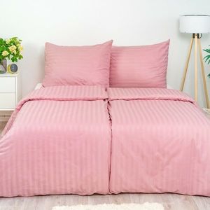 Lenjerie de pat Stanex atlas grádl roz , 140x 220 cm, 70 x 90 cm, roz vechi, 140 x 220 cm, 70 x 90 cm imagine