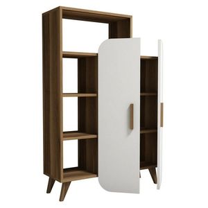 Bibliotecă Form White and Walnut, alb imagine