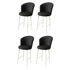 Set de scaune de bar Alte Black and White, 4 buc., negru, 4 buc imagine