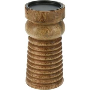 Suport lumânare din lemn de mango M, 10 x 20 cm, M imagine