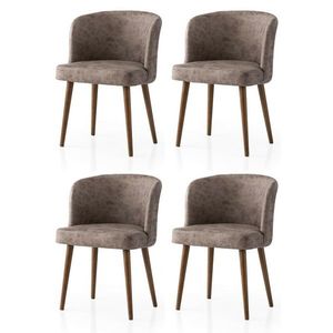 Set de scaune de sufragerie Zen Mink and Black, 4buc. imagine