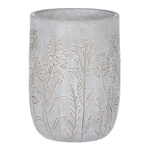 Husă din beton pentru ghiveci cu flori de câmp, gri, 19 x 25 cm imagine