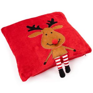 Față de pernă de Crăciun 4Home Happy Reindeer, 40 x 40 cm imagine