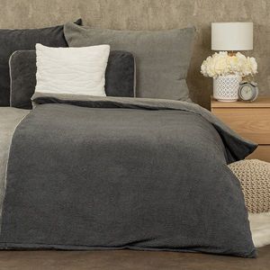 Lenjerie de pat din blăniță 4Home Teddy gri, 140 x 200 cm, 70 x 90 cm, gri imagine
