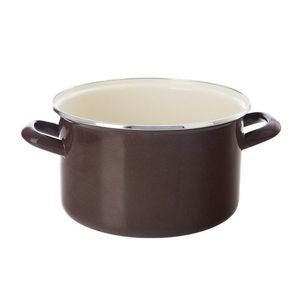 Orion Oală emailată cu margine Brown, 3 l, 3 l imagine