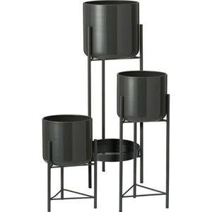Set de suporturi metalice pentru flori Malvaronegru, 3 buc., negru imagine