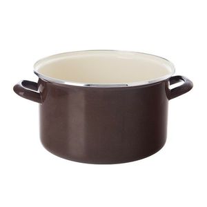Orion Oală emailată cu margine Brown, 4 l, 4 l imagine