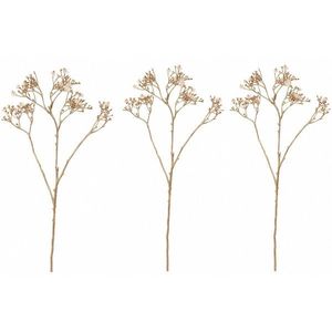 Set de ramuri de Gypsophila cu flori albe, 3 bucăți, auriu, 68 cm imagine