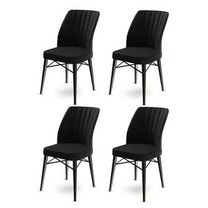 Set de scaune de sufragerie Flex Black, 4 buc. imagine